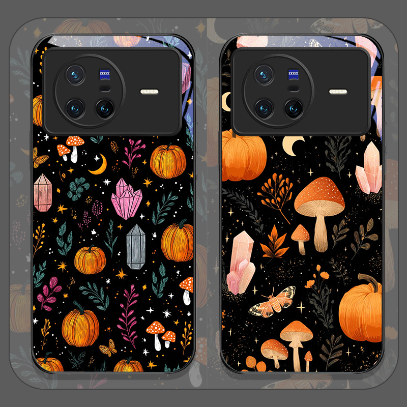 Oppo Find X8 - Creative Pumpkin Crystal Mushroom Flower Tempered