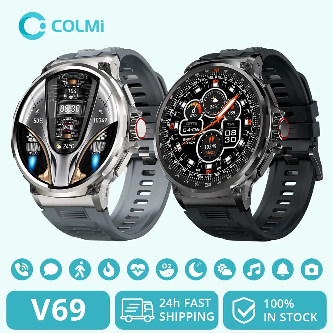 Smartwatch Faces - COLMI V69 1.85 Inch HD Bluetooth