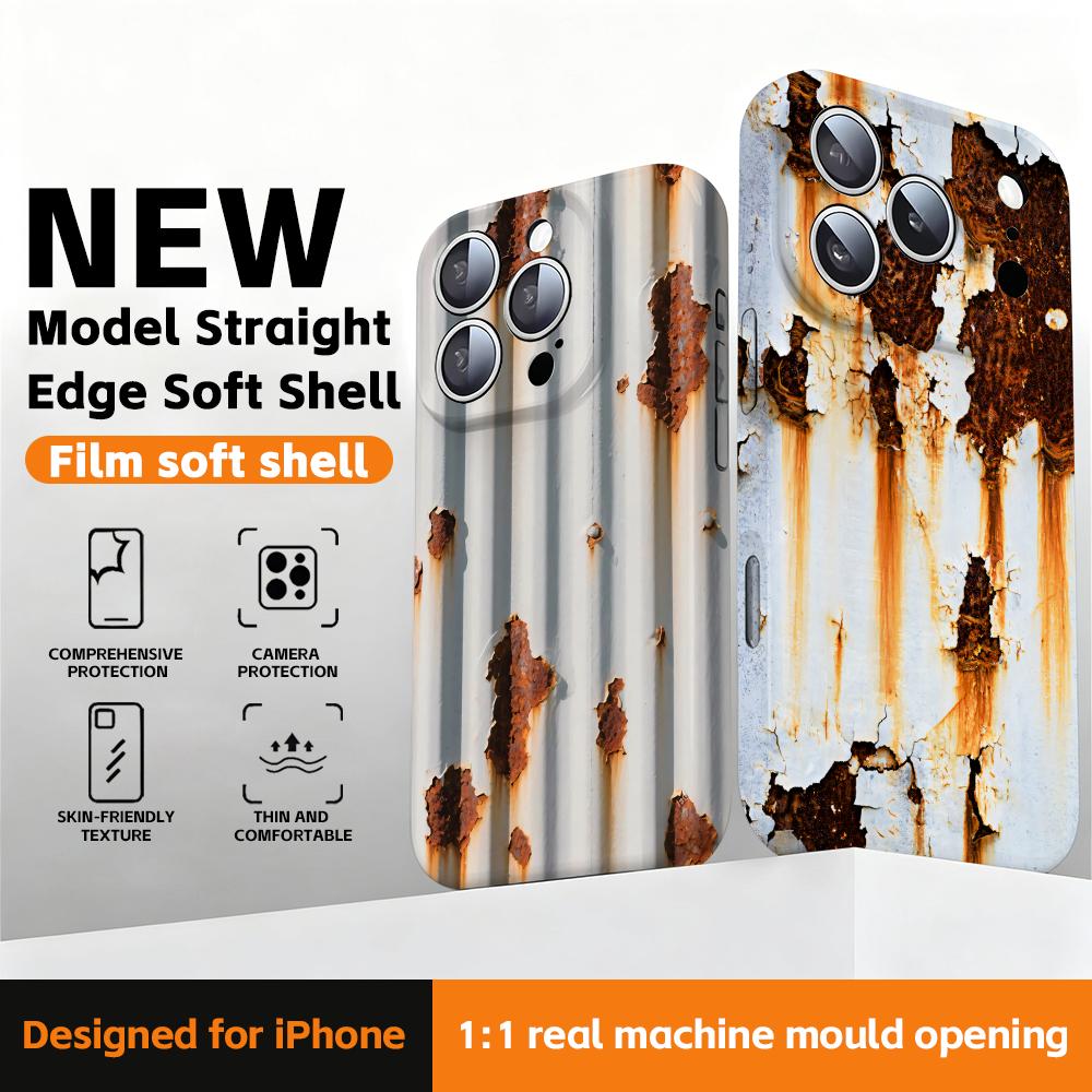 Apple Iphone 16 - Rust texture Phone Case Straight edge