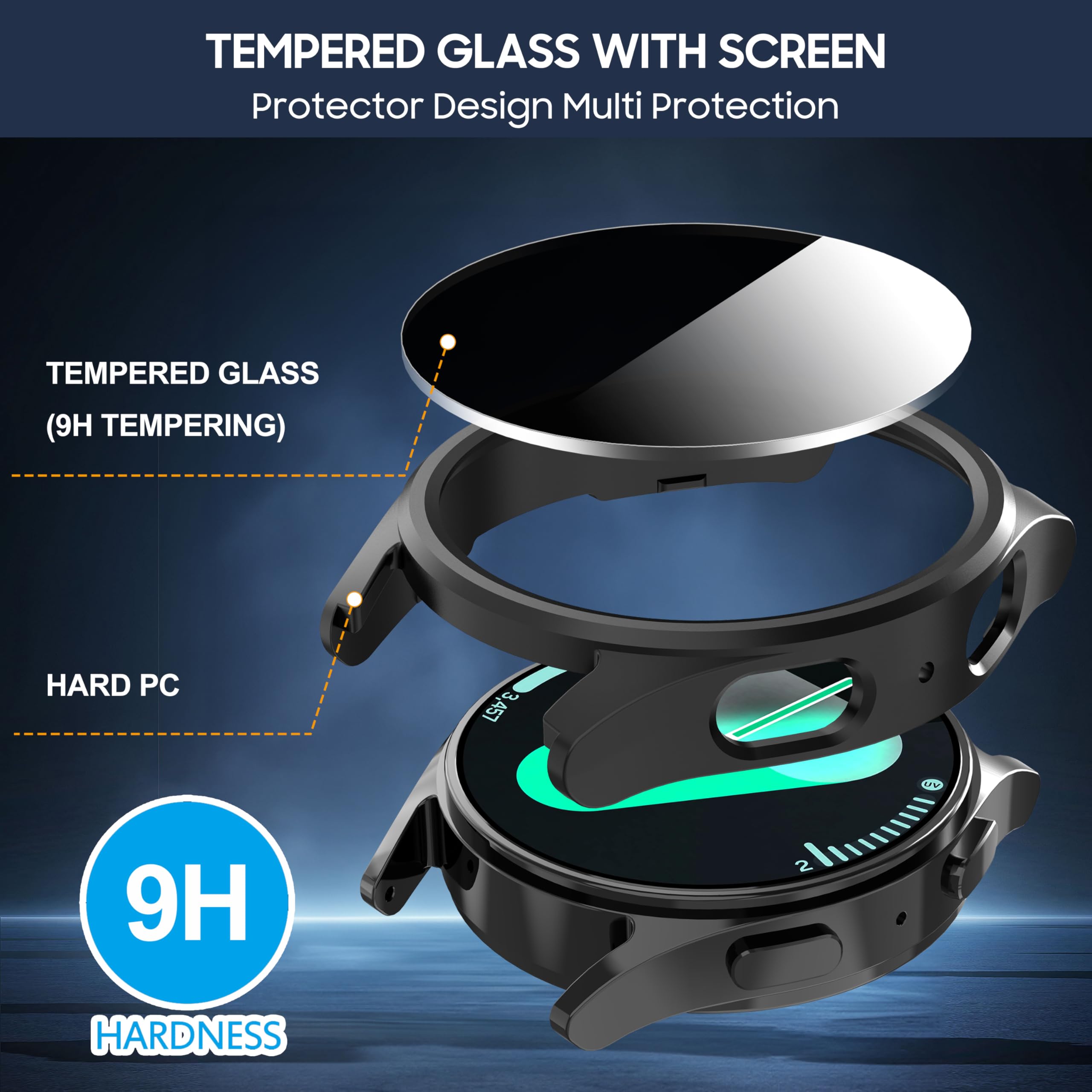 Tempered Glass+Privacy case fo - огляд і ціна Samsung Smartwatch Accessories