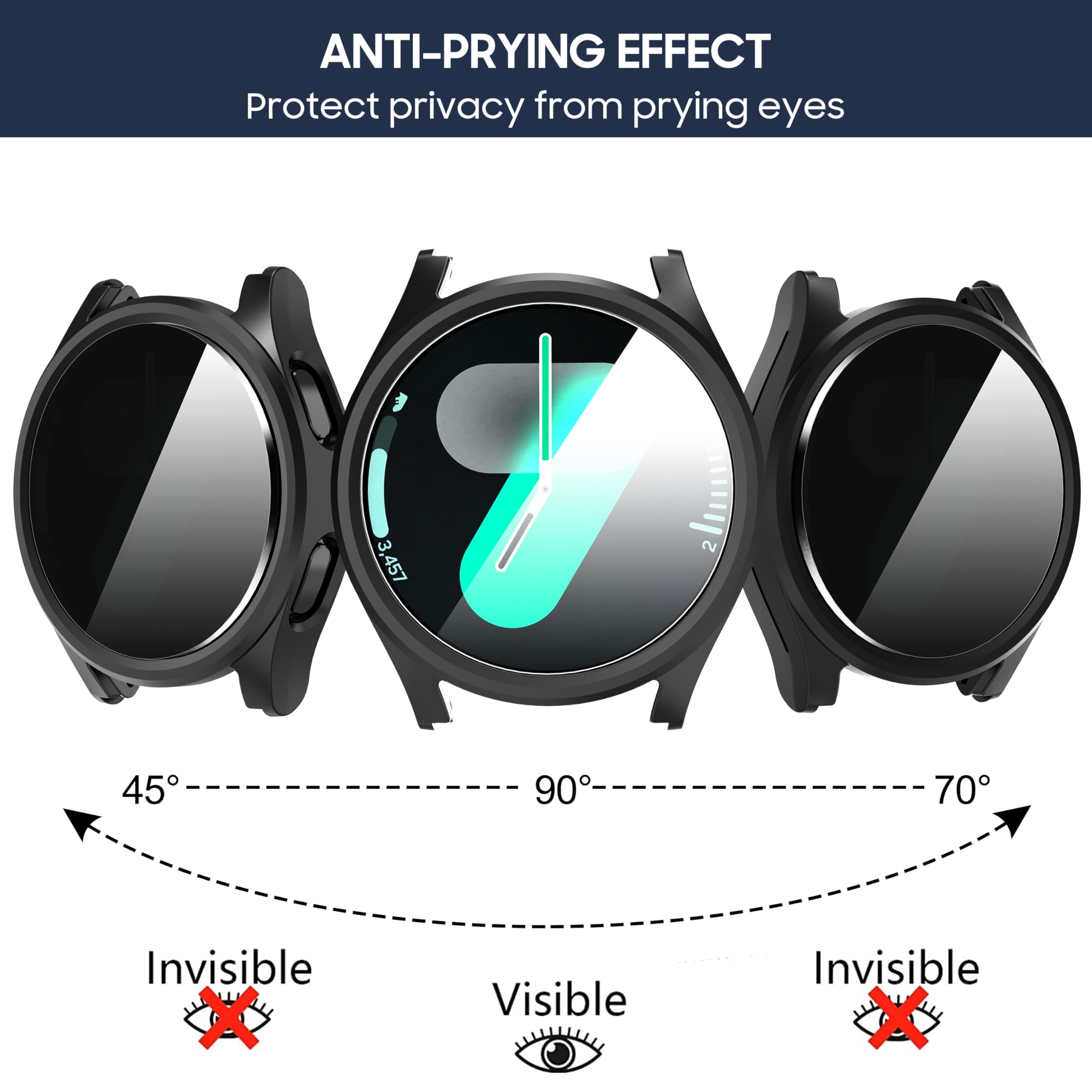 Tempered Glass+Privacy case fo - огляд і ціна Samsung Smartwatch Accessories