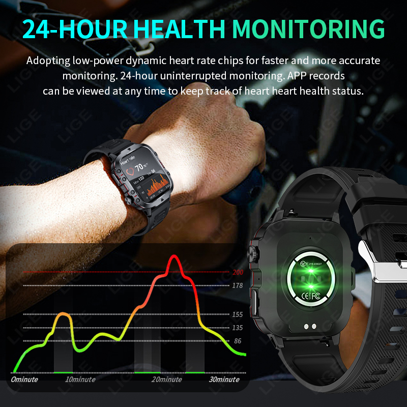 LIGE Outdoor Smart Watch Men 2 - огляд і ціна Smartwatch Faces